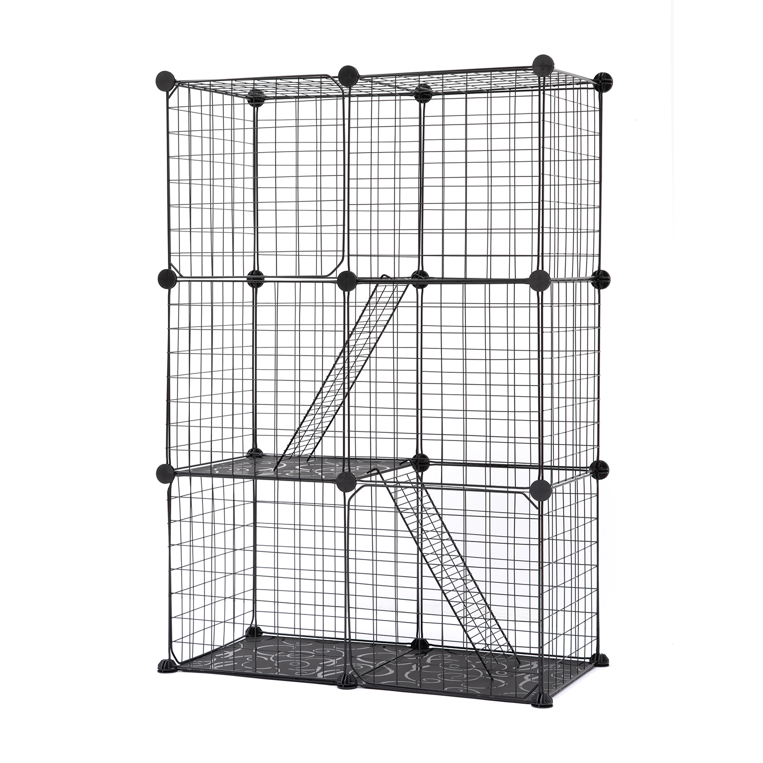 猫 ケージ キャットケージ DIY式 3段 自由組み合わせ スリム 多頭飼い