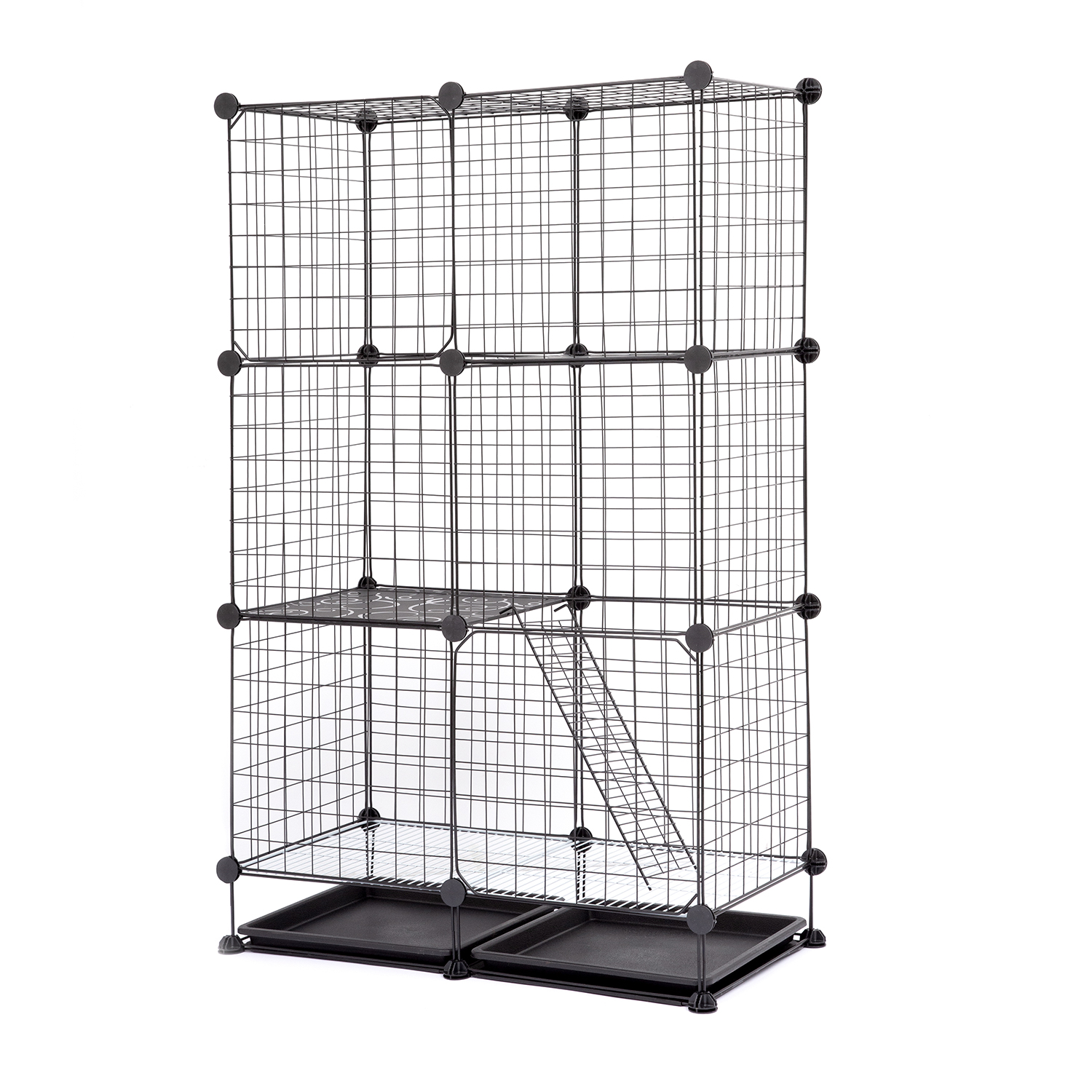 猫 ケージ キャットケージ DIY式 3段 自由組み合わせ スリム 多頭飼い