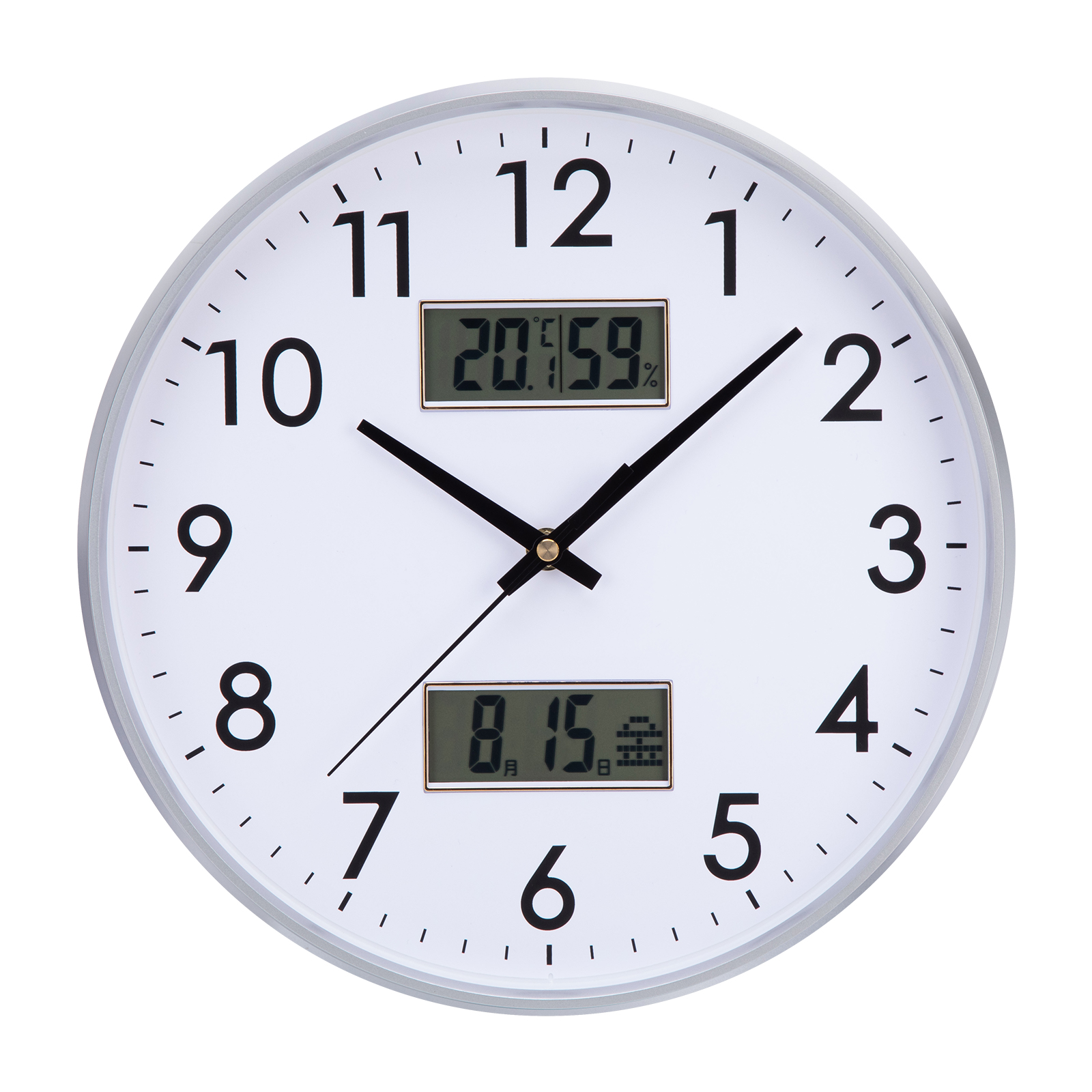 電波時計 壁掛け時計 電波 カレンダー 温度 湿度 表示 静音 連続秒針 静か 時計 北欧 おしゃれ インテリア シンプル 新築祝い |  | 03