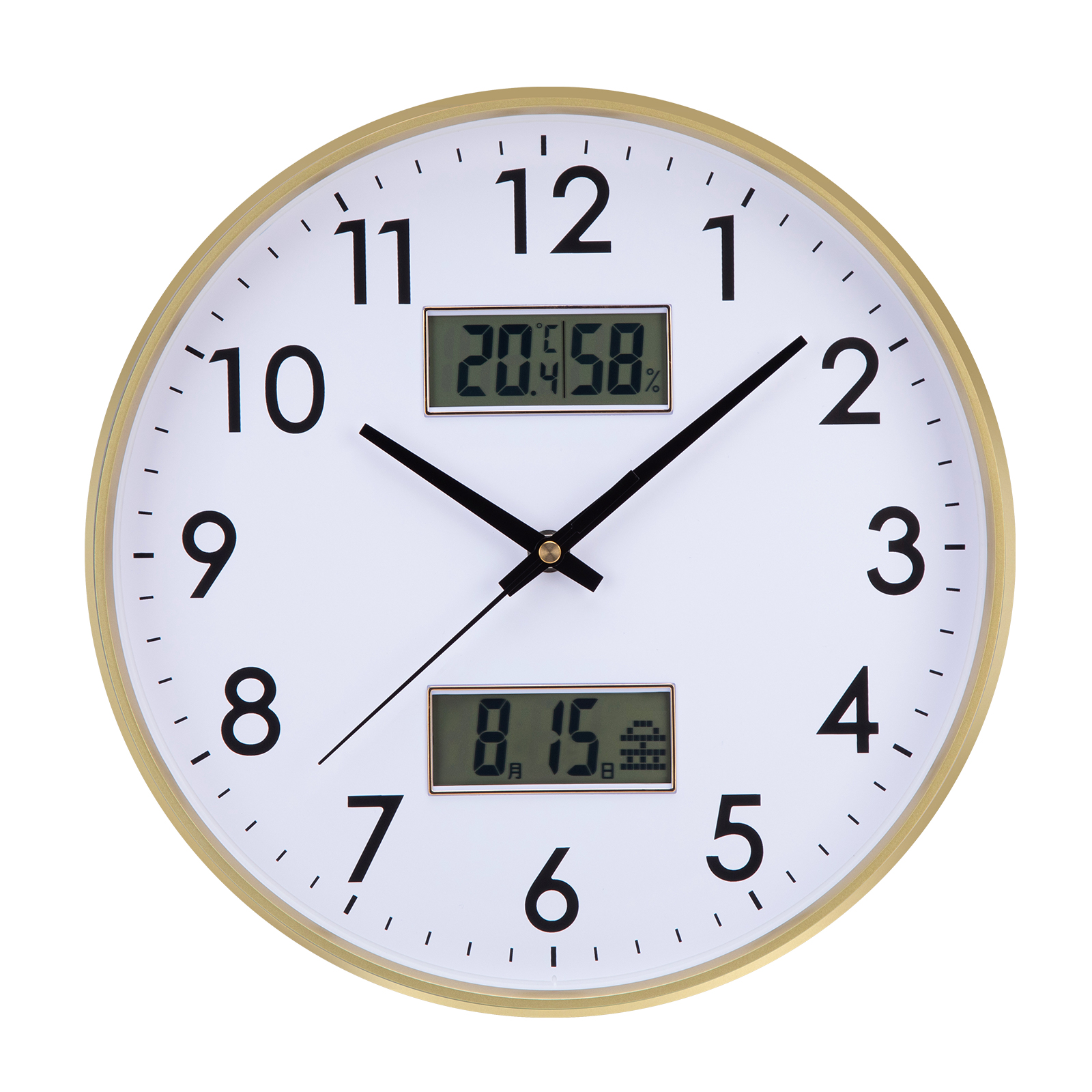 電波時計 壁掛け時計 電波 カレンダー 温度 湿度 表示 静音 連続秒針 静か 時計 北欧 おしゃれ インテリア シンプル 新築祝い |  | 01