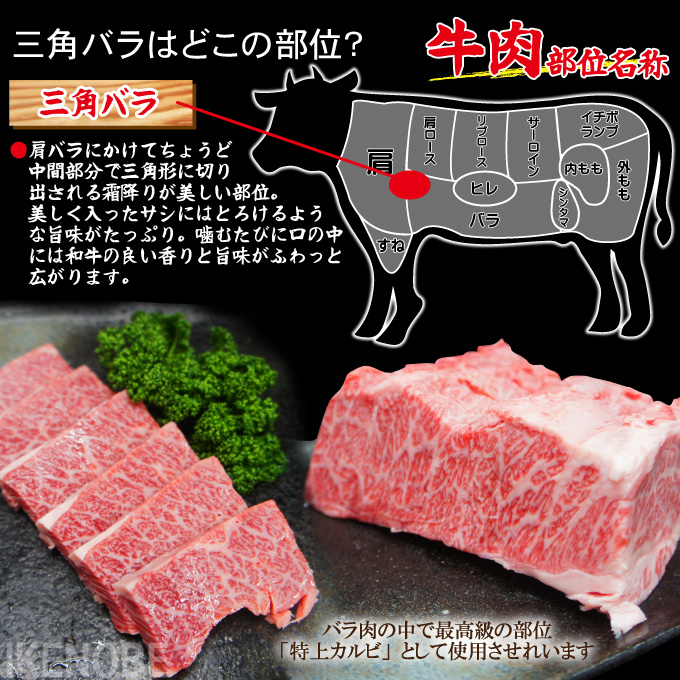 黒毛和牛三角カルビ1000g 楽天市場】九州産 黒毛和牛 A5等級 A4等級 特上 三角 カルビ