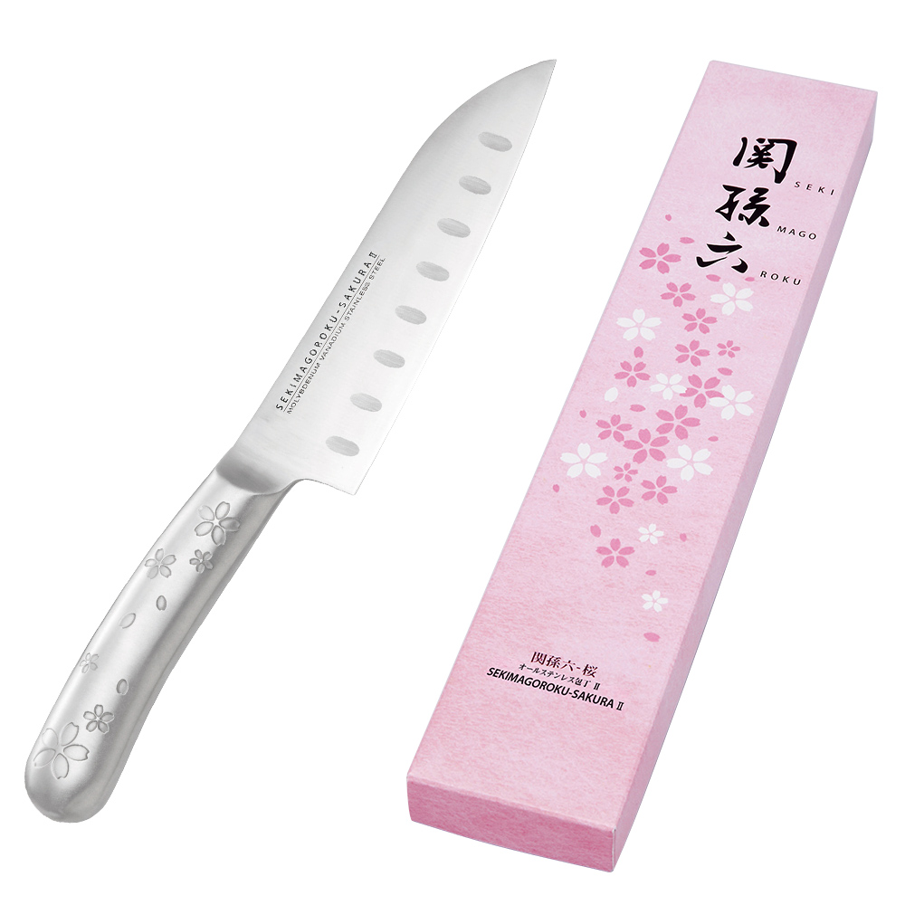 関孫六-桜 オールステンレス包丁II 刃渡り約15cm 刃幅約4.2cm 日本製