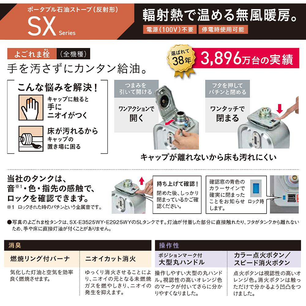 CORONA（コロナ） ポータブル石油ストーブ 暖房機器 SX-2425Y シルバー
