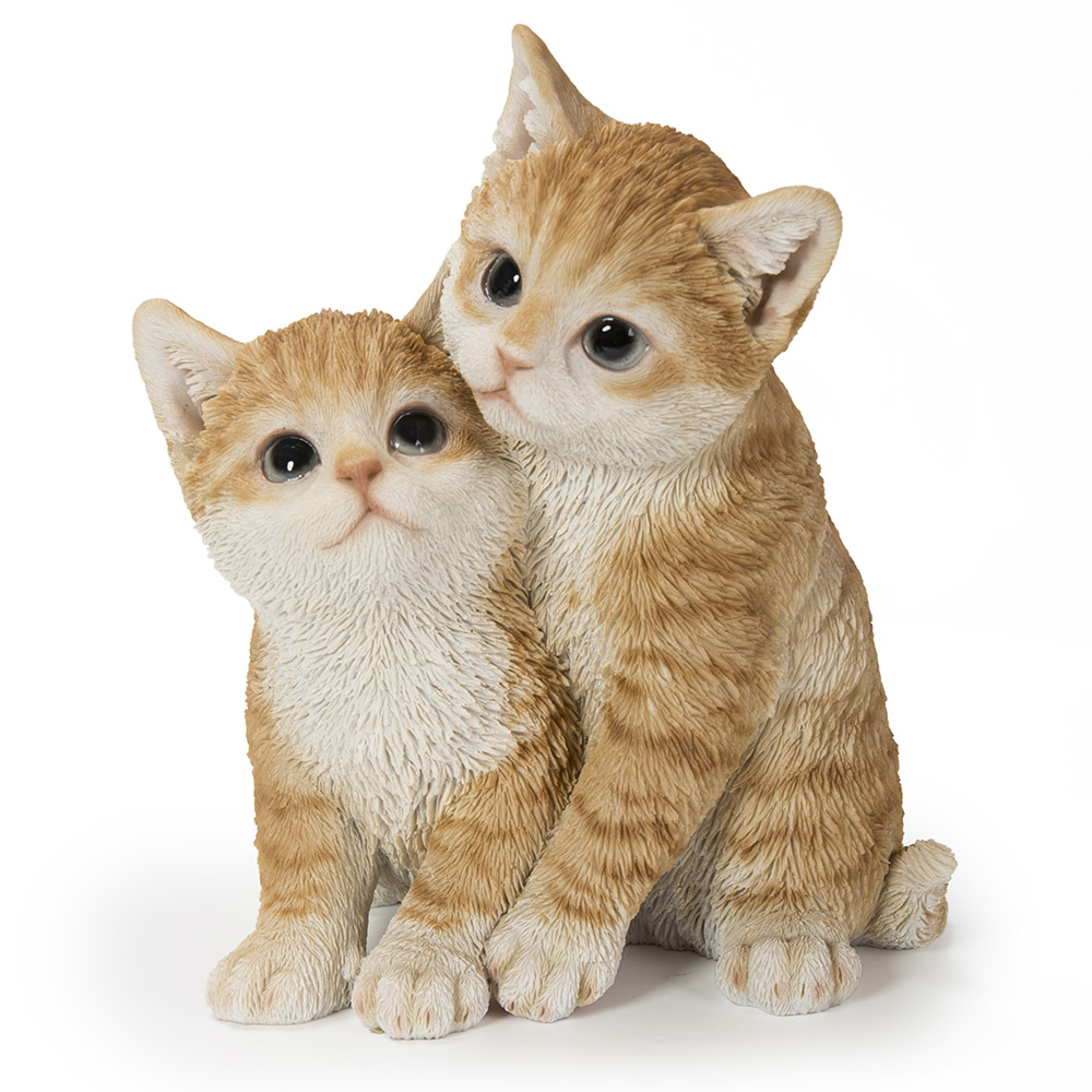 猫 二匹 親子 カップル ねこ オブジェ オーナメント ガーデン