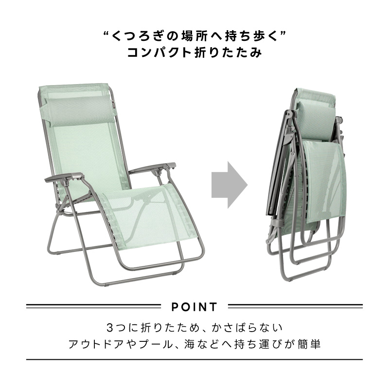折りたたみ式アウトドアチェア メッシュ 2脚セット (検：Lafuma ラフマ) Lafuma Mobilier LAFUMA ラフマ らふま リクライニング チェア