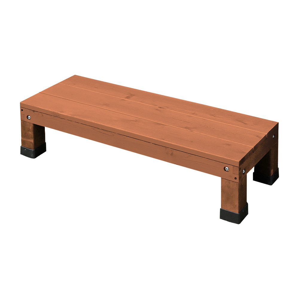 ウッドステップ 高さ18cm 天然木 簡単組立 縁台 庭 ベランダ DIY