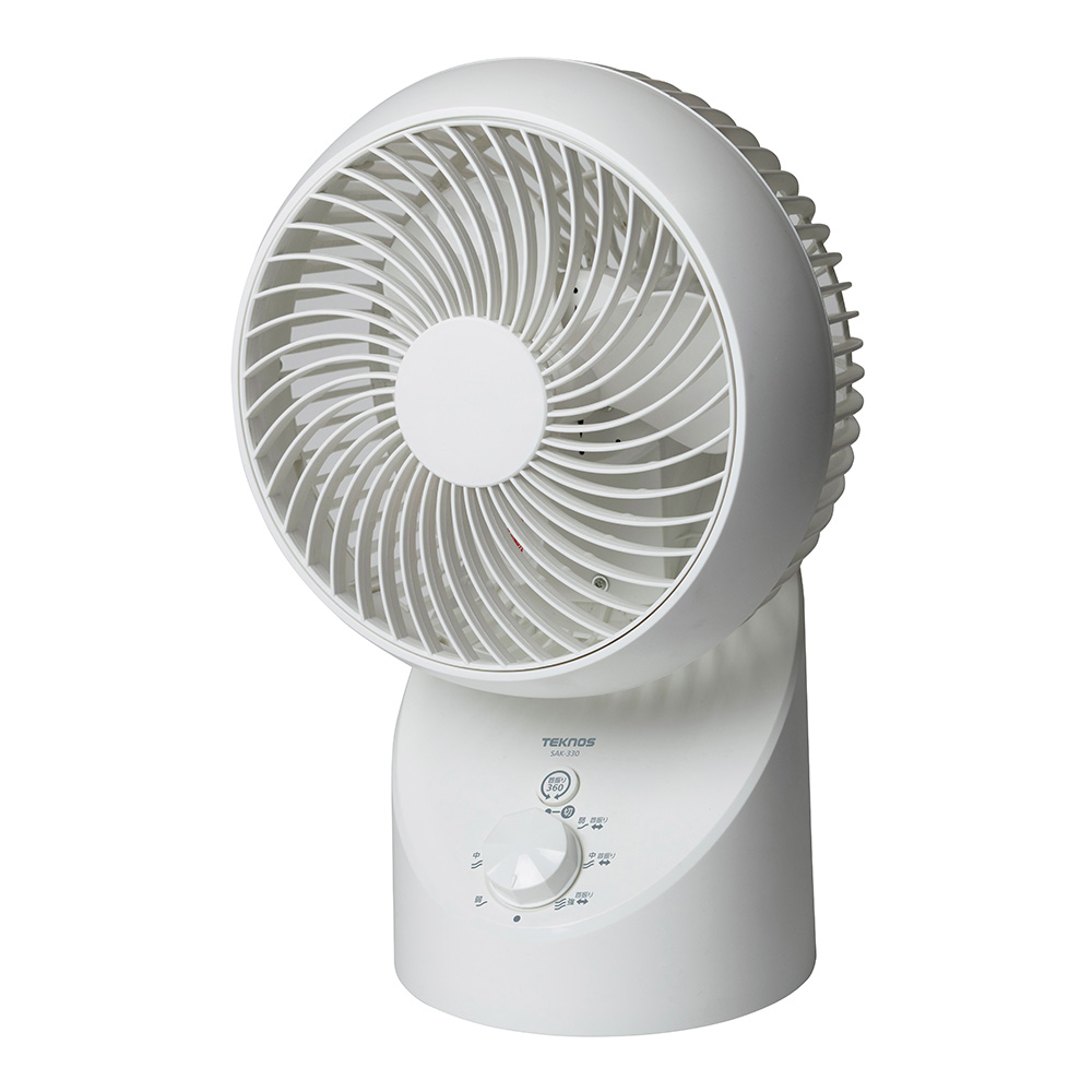 3D サーキュレーター 左右回転 360度 コンパクト 扇風機 SAK-331GT