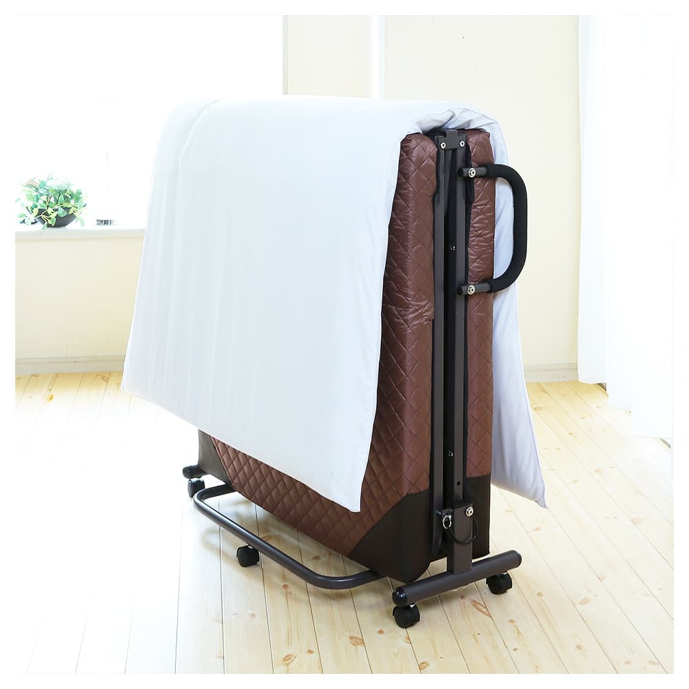 折りたたみベッド シングル マットレス付き 14段階 リクライニング