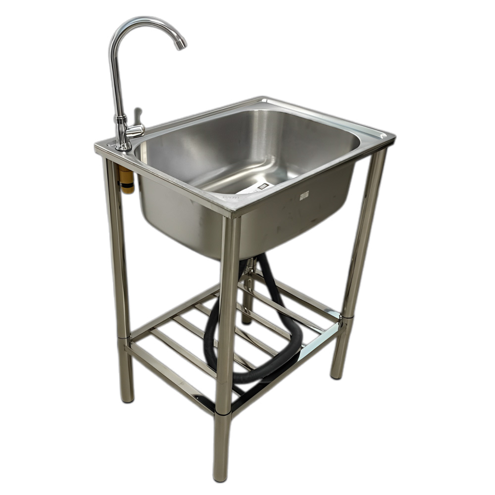 ガーデンシンク ステンレス流し台 屋外用 幅60cm 深型 水栓付き
