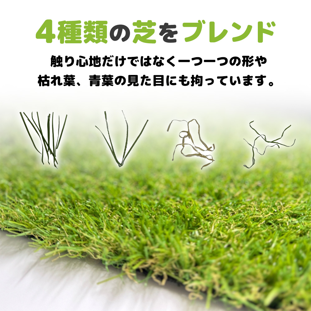 人工芝ロール 1m×10m ペグ付き 庭 di...の詳細画像3