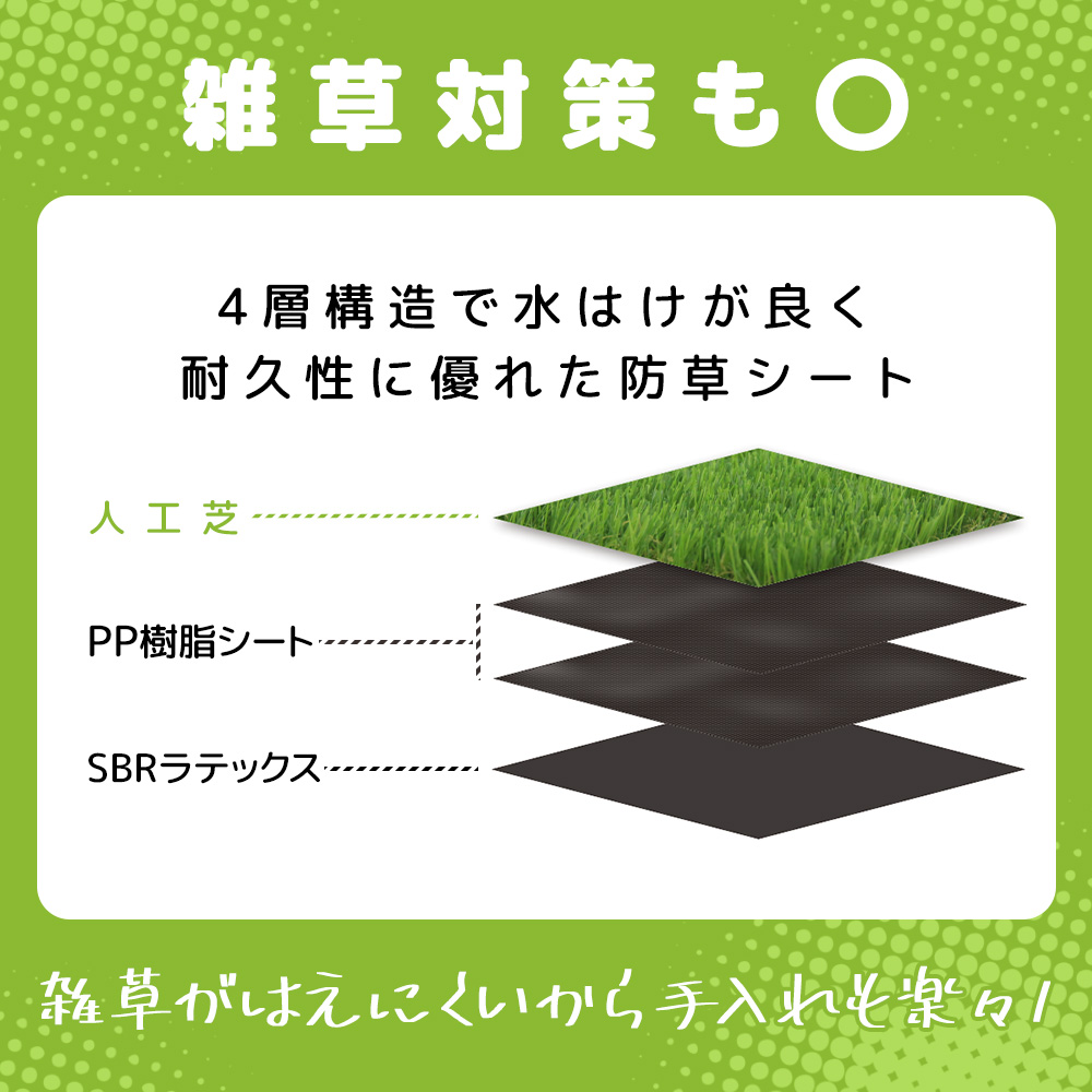 人工芝ロール 1m×10m ペグ付き 庭 di...の詳細画像4
