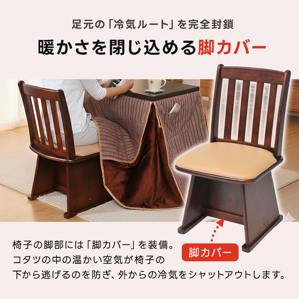 デスクこたつ 掛け布団＆いすセット 3点 50×75cm 1人用 暖房 ハイ