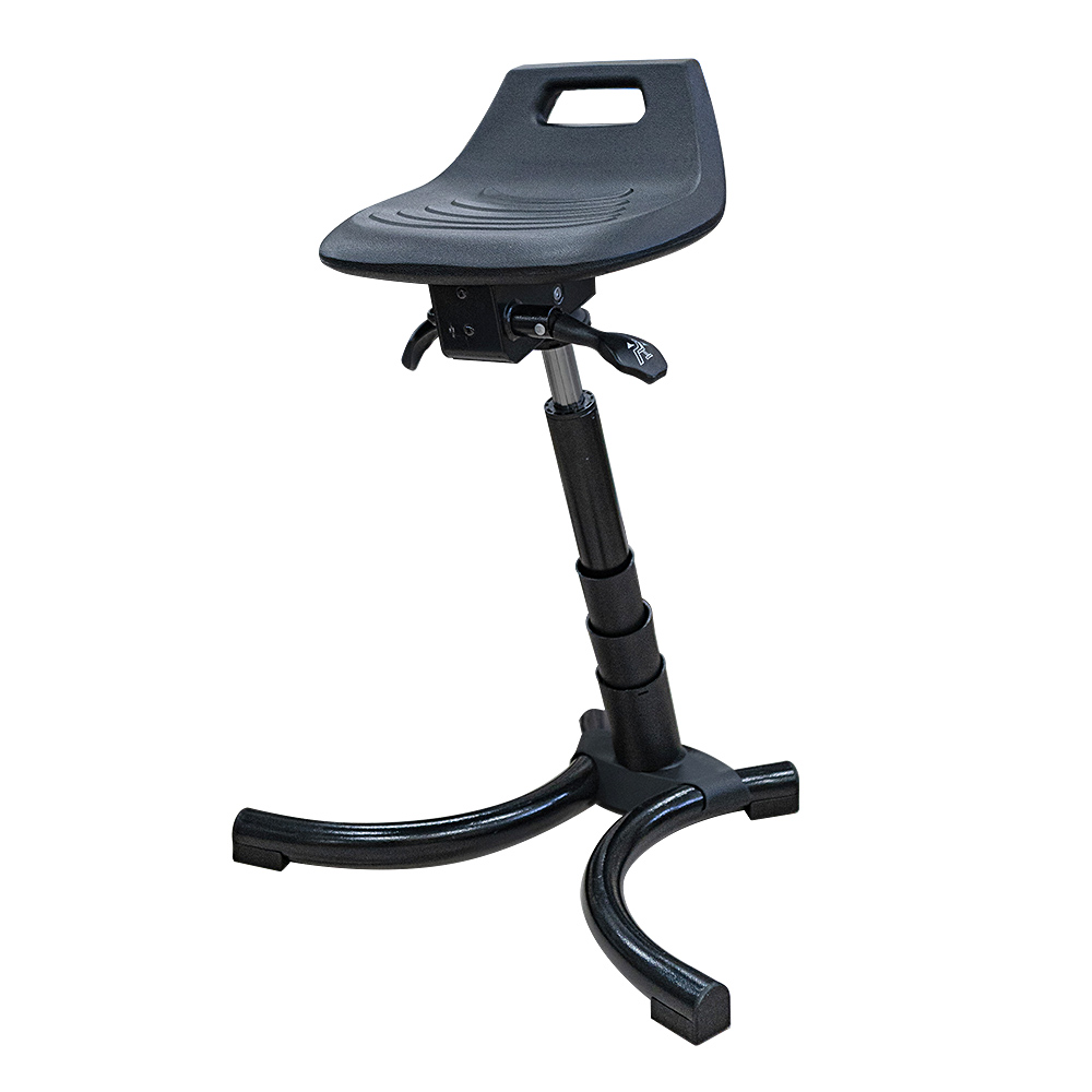 サドルチェア 背もたれなし 姿勢矯正椅子 ブラック 黒 高さ調整機能