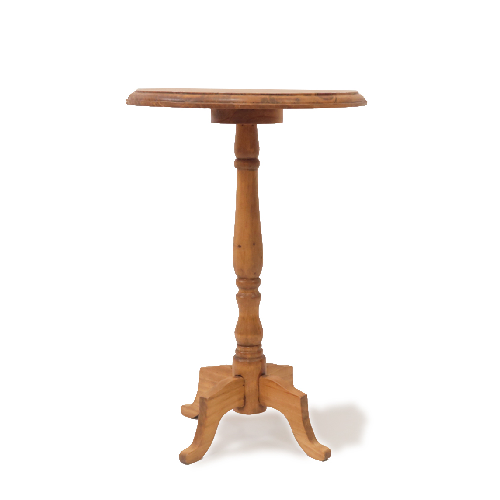 サイドテーブル 直径33cm 高さ50cm オケージョナルテーブル 丸 テーブル ナイトテーブル おしゃれ かわいい 木製 北欧 レトロ ナチュラル ソファテーブル｜dapper-s-room｜02