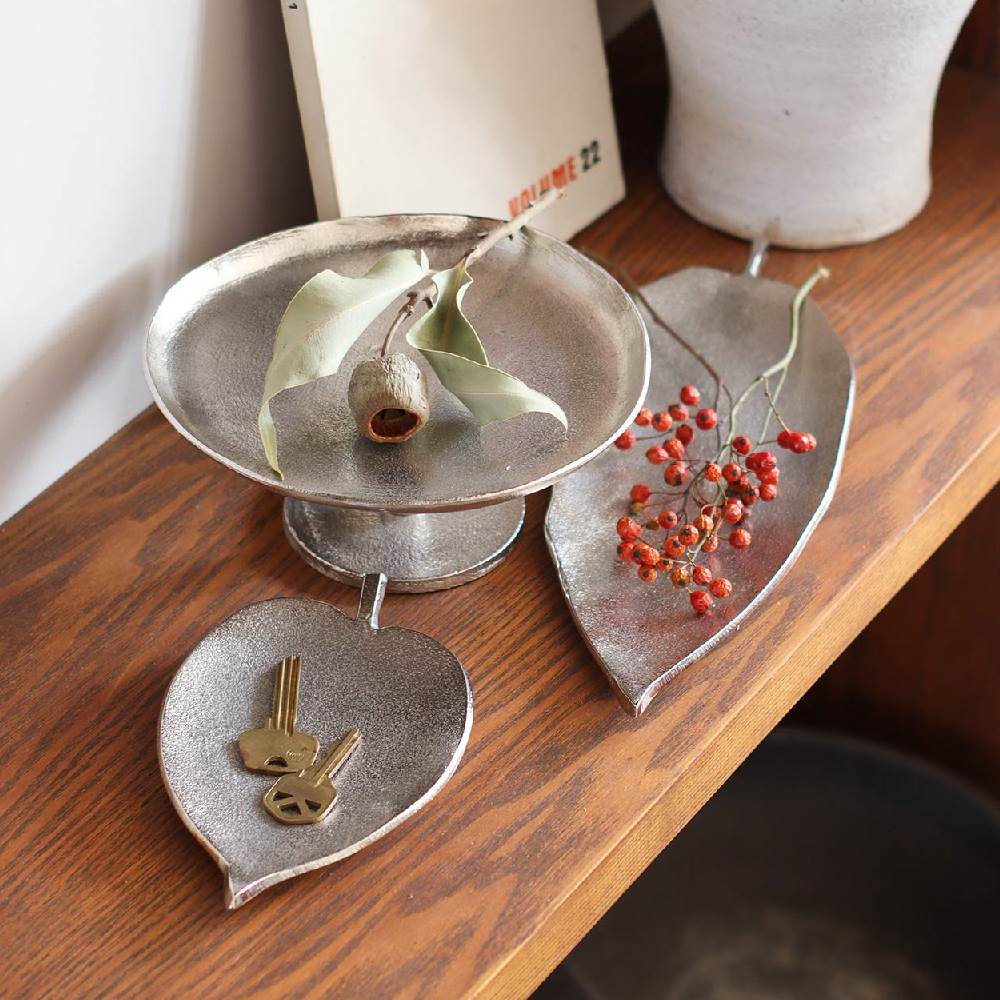 ラウンドトレイ 直径11.5cm 直径15cm アルミニウム シルバー