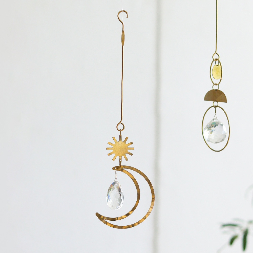 オーナメント モビール サンキャッチャー 真鍮 ガラス 北欧 おしゃれ
