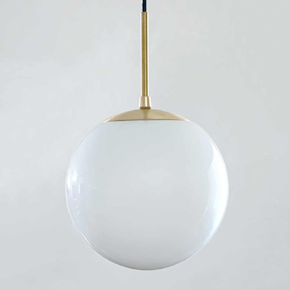 LOSKA pendant light S 直径20cm E26 LED専用 ペンダントライト 照明セット 透明 乳白色 真鍮 ゴールド 照明器具 シンプル 北欧 おしゃれ 長さ調整｜dapper-s-room｜03