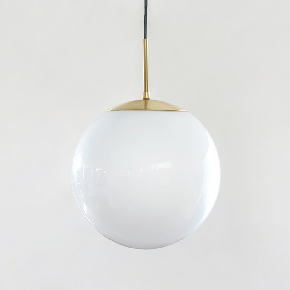 LOSKA pendant light L 直径30cm E26 LED専用 ペンダントライト 照明セット 透明 乳白色 真鍮 ゴールド 照明器具 シンプル 北欧 おしゃれ 長さ調整｜dapper-s-room｜03
