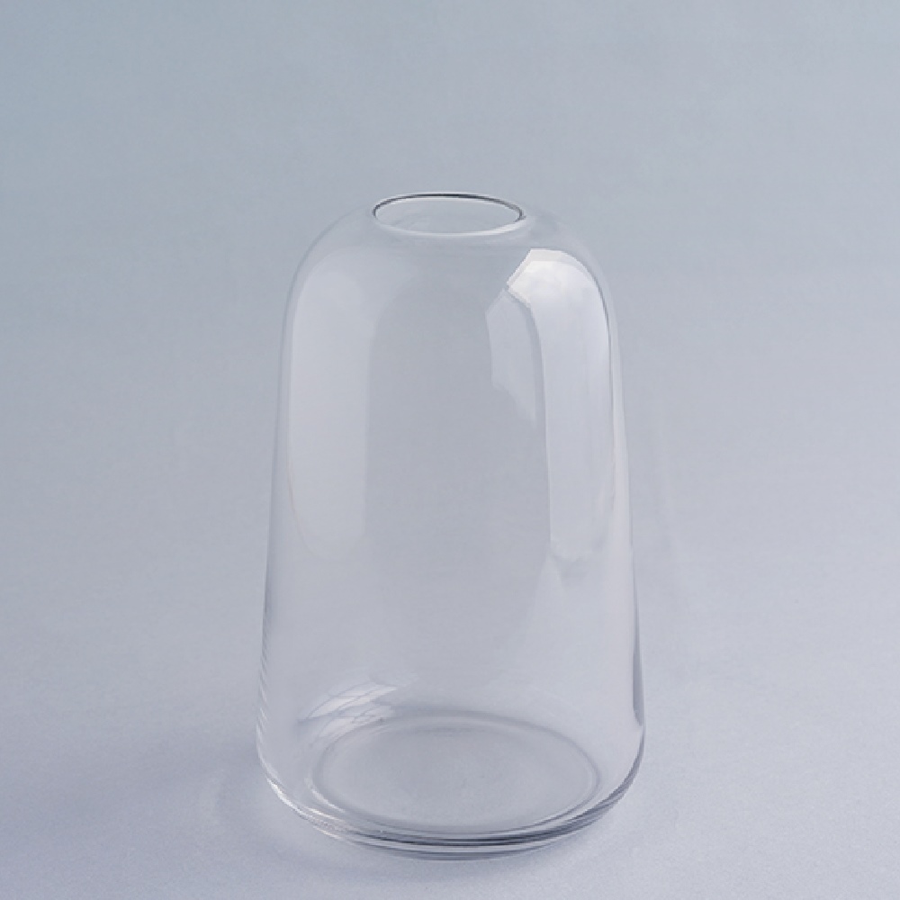 ガラス 花瓶 クリア フラワーベース DOMU Lサイズ 直径16.5×高さ29.5cm おしゃれ かわいい シンプル モダン 北欧 生け花 枝物 グリーンインテリア｜dapper-s-room｜16