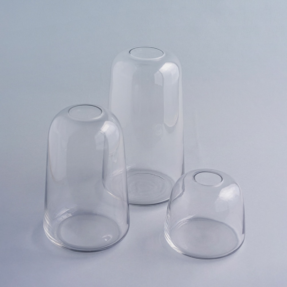ガラス 花瓶 クリア フラワーベース DOMU Lサイズ 直径16.5×高さ29.5cm おしゃれ かわいい シンプル モダン 北欧 生け花 枝物 グリーンインテリア｜dapper-s-room｜03