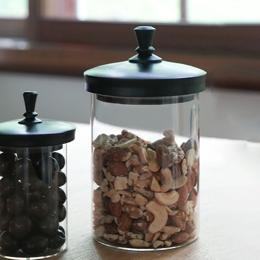 ガラスジャー キャニスター パッキン 密封 保存瓶 保存容器 ガラス 木