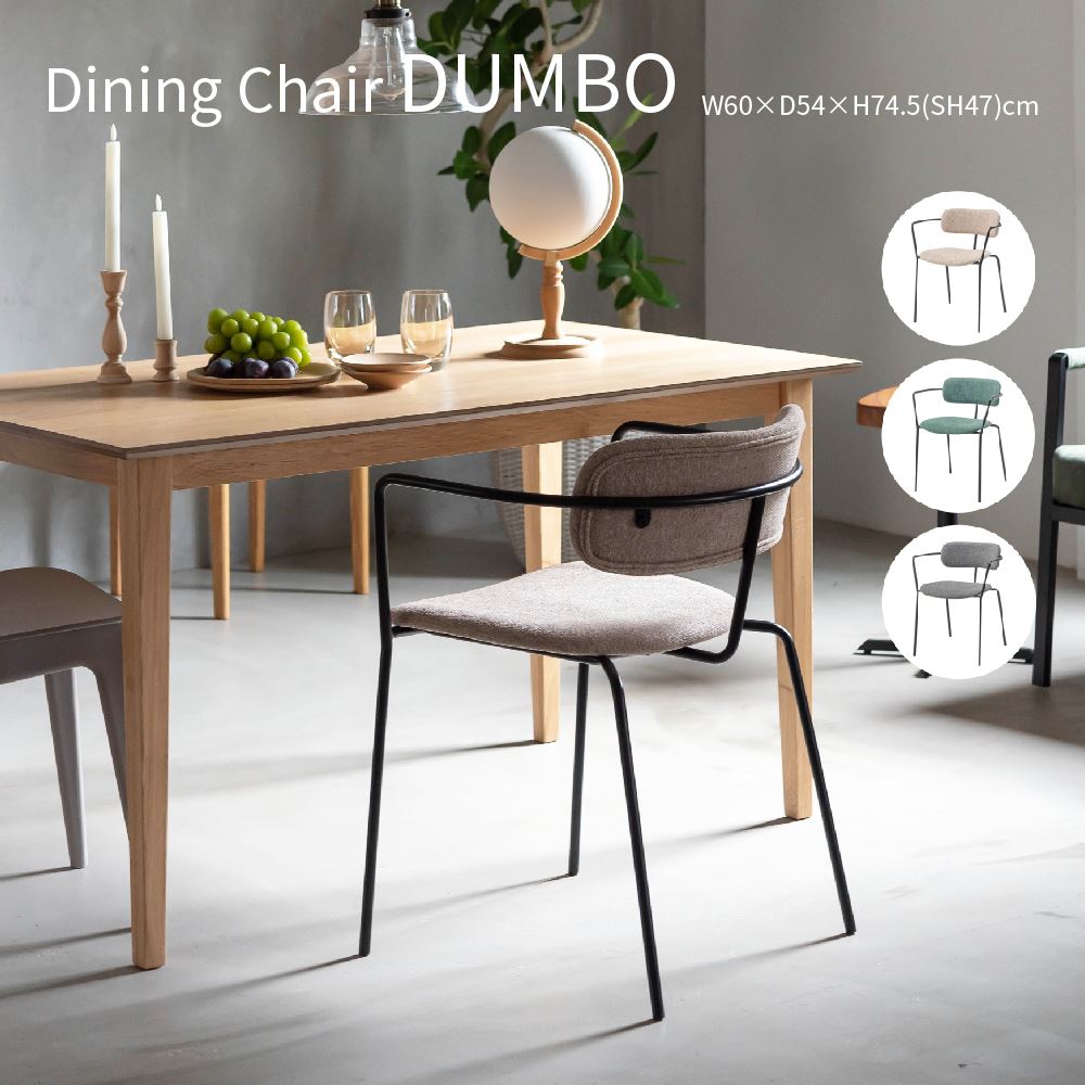 Dining Chair DUMBO ダイニングチェア ベージュ グリーン グレー
