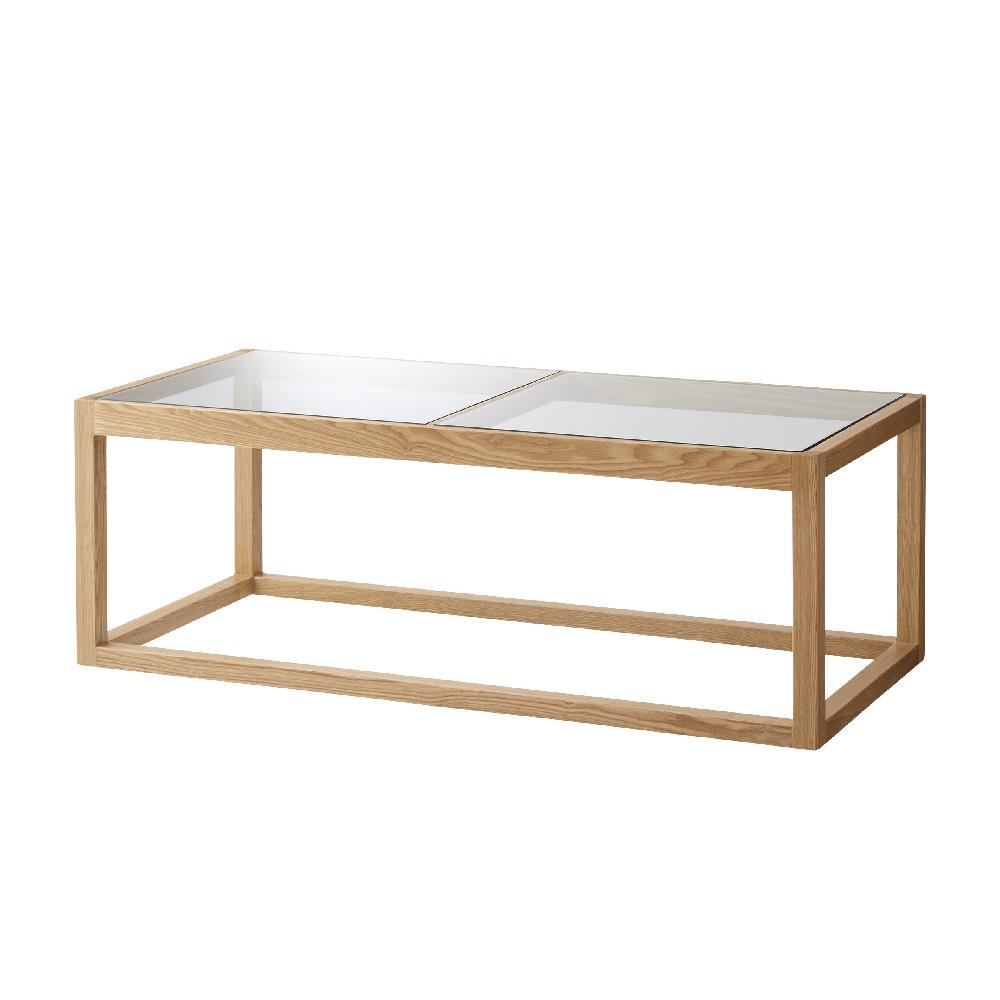 天然槙×ガラス ナチュラルテーブル　　No.1724 Nordic Simple Glass Table ノルディックシンプルガラステーブル