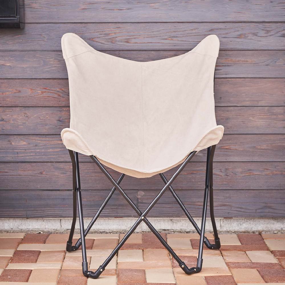 帆布 スチール ベージュ カーキ フォールディングチェア
