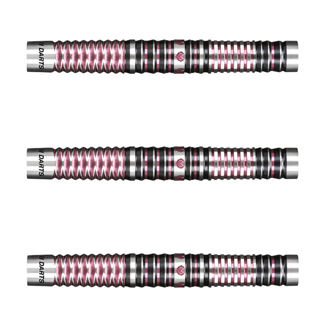 ダーツセット ピンクチェック柄 ダーツ3本付き 火の鳥 DARTS JAPAN(ヒノトリダーツジャパン) ブラックピンクシリーズ