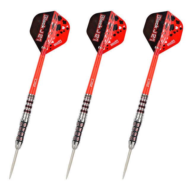 one80 TEAM ONE80 ダーツセット One80(ワンエイティ) BLACK J21 02 STEEL 21g (ダーツ バレル ダーツ