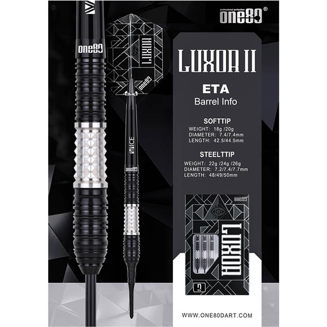 One80(ワンエイティ) Luxor2 Eta(ルクソール2 エータ) 2BA 20g (ダーツ