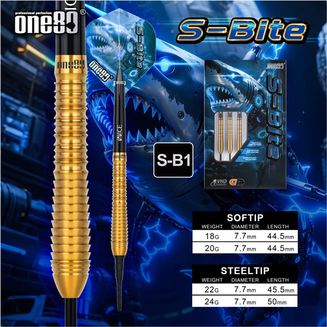 One80(ワンエイティ) Sbite(エスバイト) S-B1 2BA 18g (ダーツ バレル