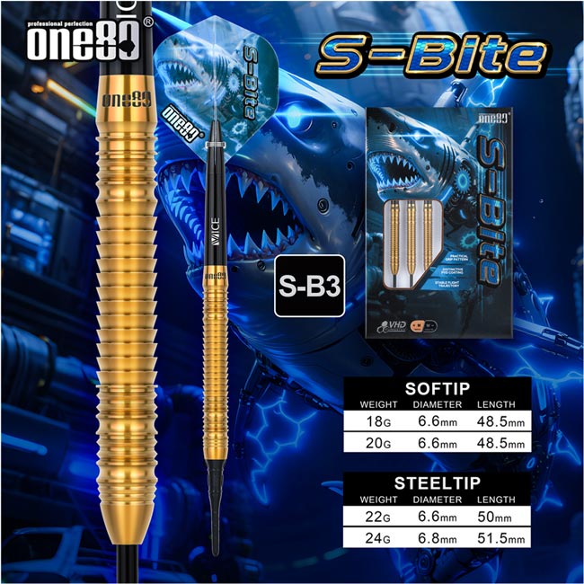 One80(ワンエイティ) Sbite(エスバイト) S-B3 2BA 18g (ダーツ バレル