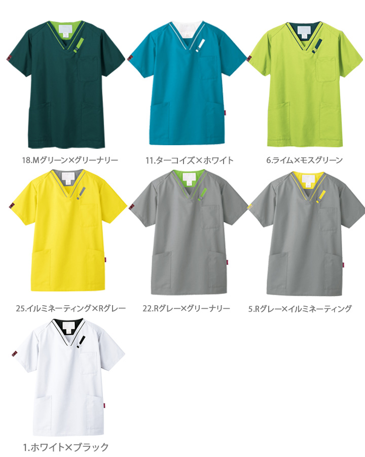 PANTONE（パントン） フォーク FOLK スクラブ 医療 上衣 FOLK （男女