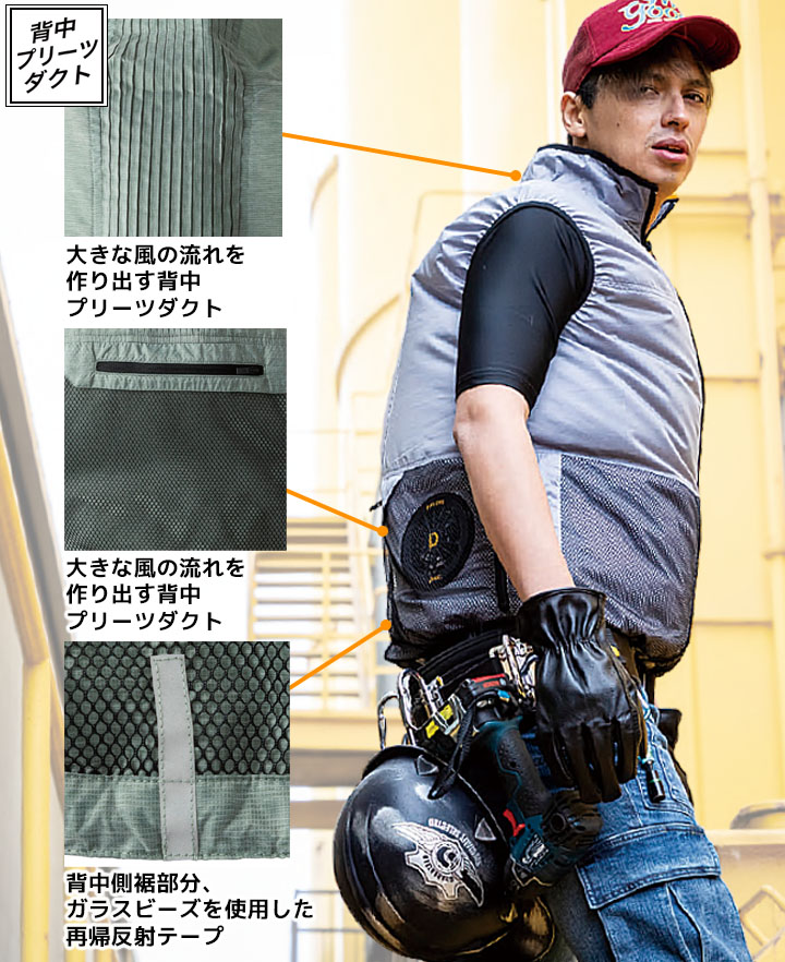 CUC 空調作業服 ファン対応 ドッグマン テクニカルベスト WZ