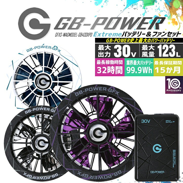 即日発送】長信ジャパン 空調服用（30V専用 ファン＆バッテリーセット