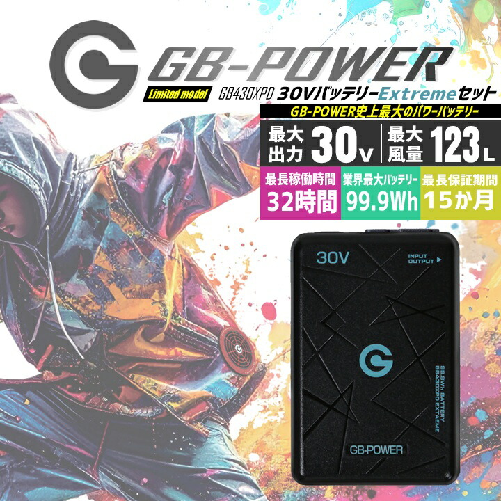 即日発送】長信ジャパン 30V 空調服用 （30V専用 バッテリーセット）GB