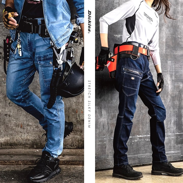 Dickies（ディッキーズ） カーゴパンツ ストレッチシルキーデニム D