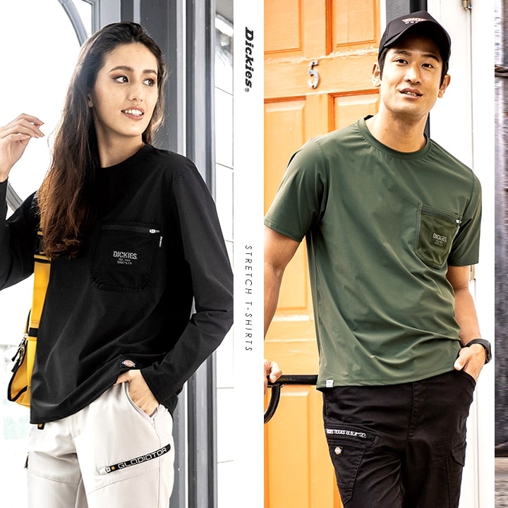 ディッキーズ Tシャツ 半袖 D-787 Dickies ワークウェア 胸ポケット T-シャツ ストレッチ 消臭 男女兼用 春夏 秋冬 年間 作業服 作業着 整備 工場 現場｜darumashouten｜11