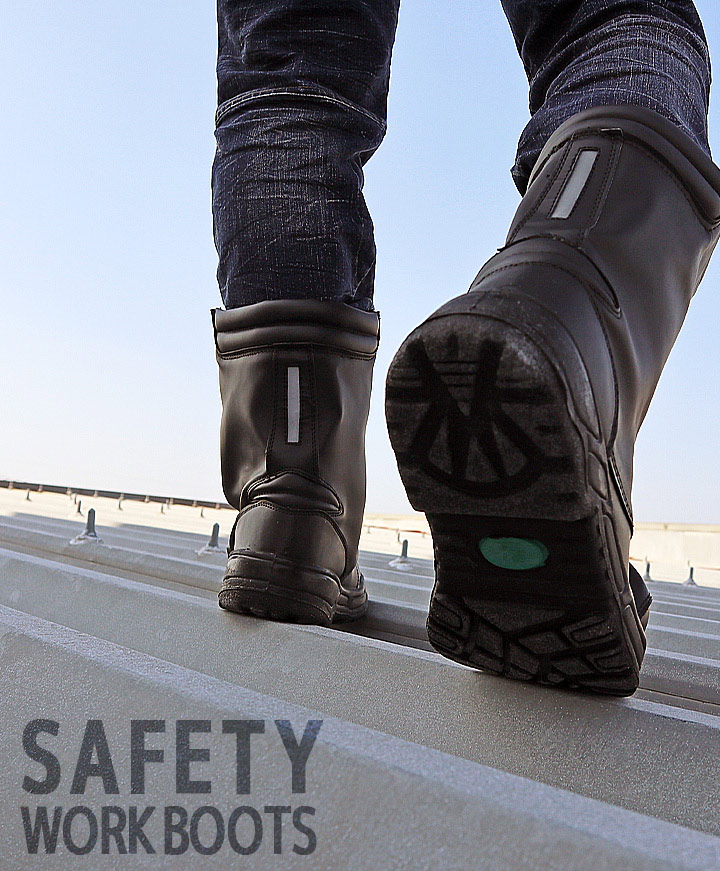 安全靴 長靴 タイプ 半長靴 鋼製先芯 耐油 セーフティスブーツ MK-7890