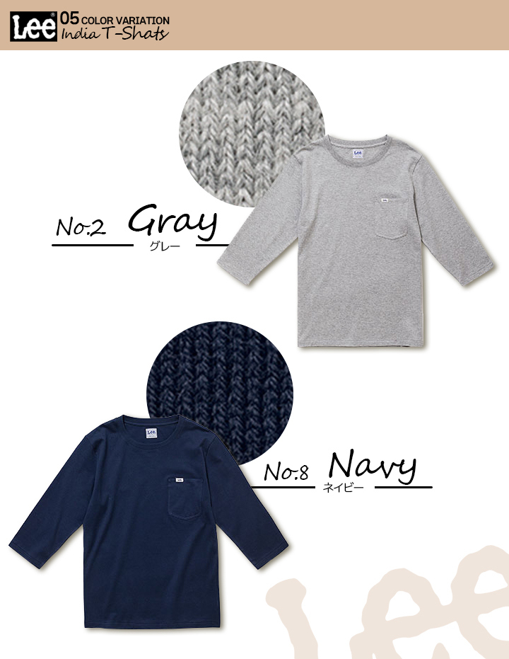 Lee Tシャツ 半袖シャツ 綿100％ 七分袖Tシャツ 男女兼用 飲食店