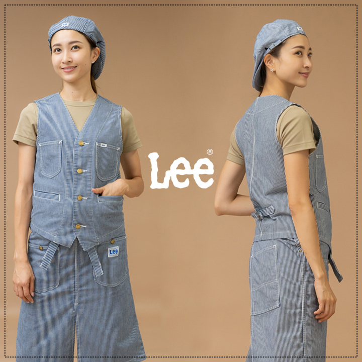 Lee ヒッコリーベスト Lee デニム ヒッコリー ベスト LCV19002 ユニセックス 男女兼用