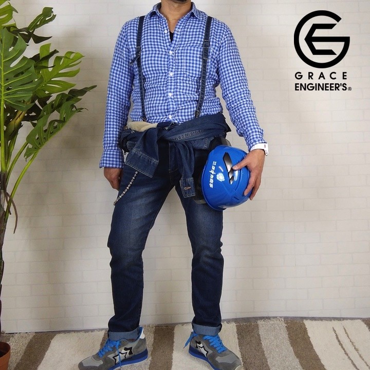 GRACE ENGINEER'S つなぎ デニム 長袖ツナギ グレースエンジニ