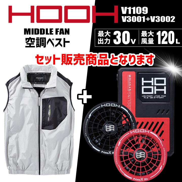 HOOH 空調服　バッテリー3個、他にもたくさん付いてる豪華セット！ 空調服 バッテリーセット（HOOH／電動ファン付きウエア）｜制服、作業