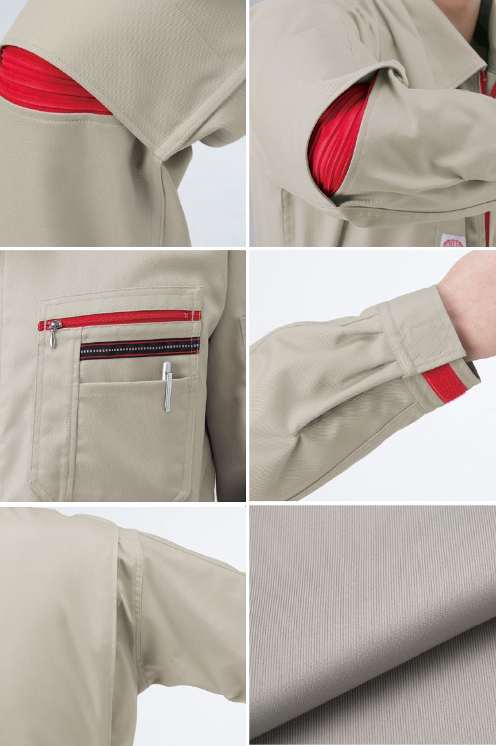 山田辰 つなぎ服 1-1280 AUTO-BI 長袖 ストレッチ 帯電防止 日本製生地