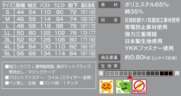 即納大人気 つなぎ服 1-3750 AUTO-BI 長袖 帯電防止加工 銀ナノ抗菌 日本製生地 ツナギ 山田辰 作業服 作業着 オールシーズン S-3L 作業服の専門店だるま商店 - 通販 - PayPayモール 限定品新作