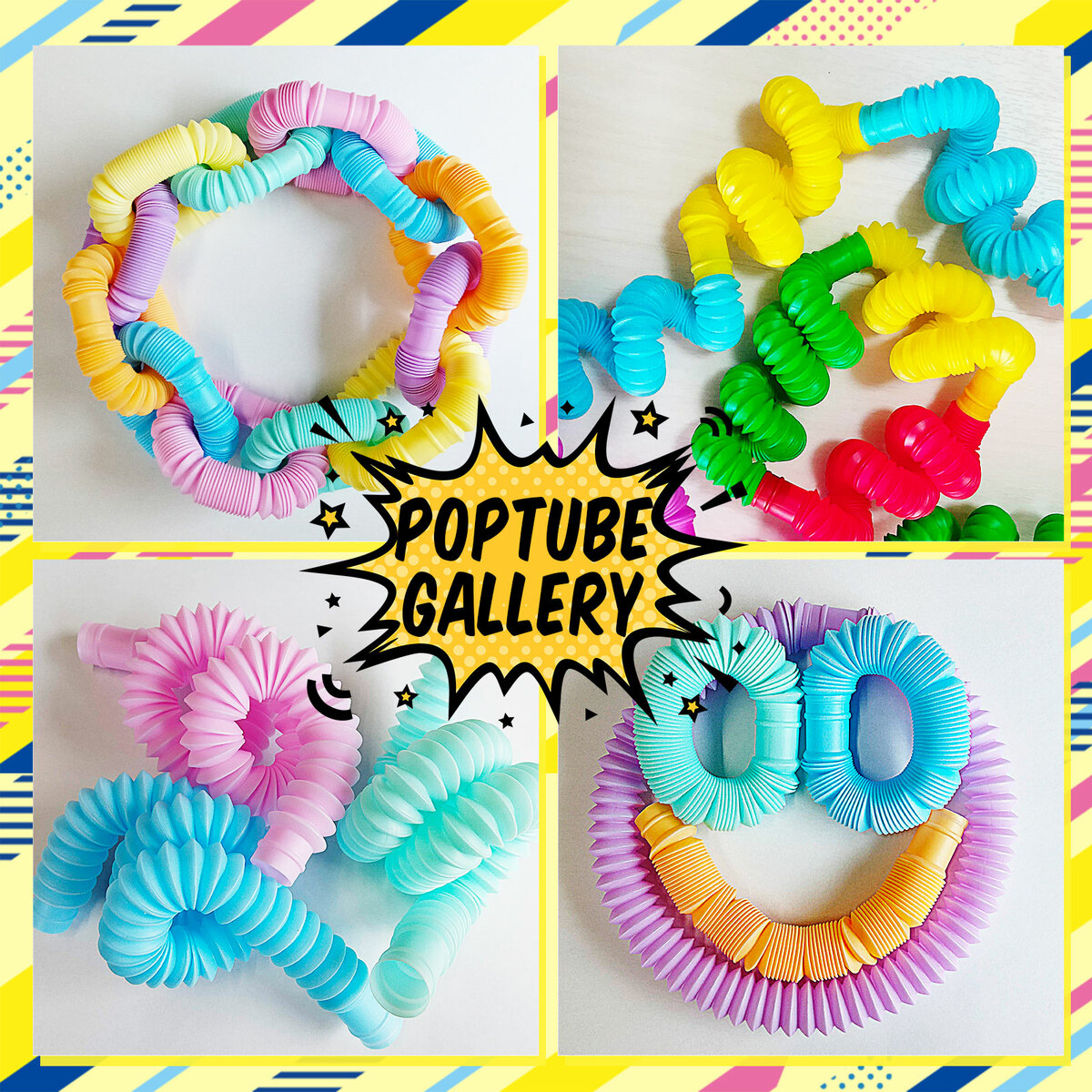 知育玩具 ポップチューブ 12本set 誕生日 プレゼント 子供 2歳 3歳 5歳 6歳 送料無料 POP TUBE フィジェットトイ スクイーズ ストレス解消 パステル クリスマス｜dashing｜05