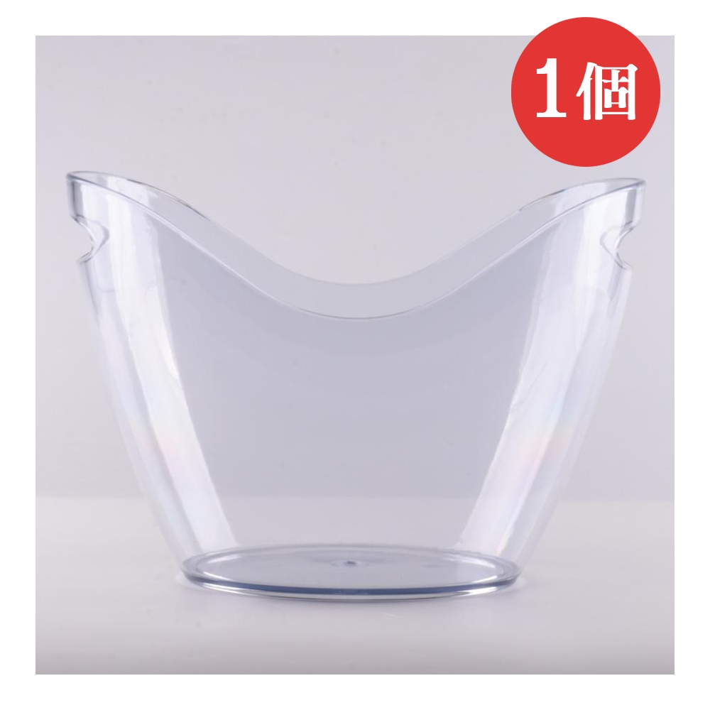 （8Lサイズ） ワインクーラー アイスバケット 大容量 アクリル 持ち手付き 軽量 保冷 卓上 ワイン ビール シャンパン パーティー レストラン バー クリアタイプ | ブランド登録なし | 01