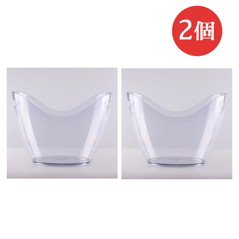 （8Lサイズ） ワインクーラー アイスバケット 大容量 アクリル 持ち手付き 軽量 保冷 卓上 ワイン ビール シャンパン パーティー レストラン バー クリアタイプ | ブランド登録なし | 02