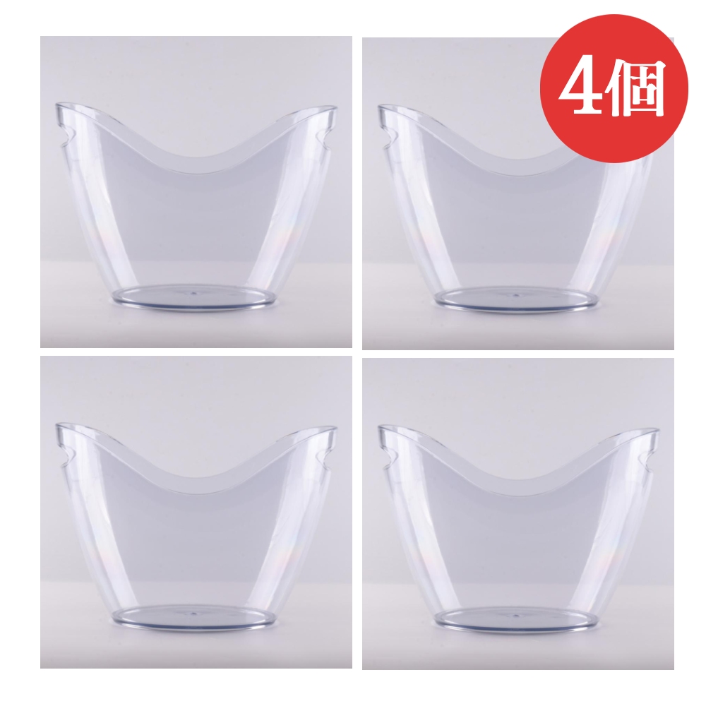 （8Lサイズ） ワインクーラー アイスバケット 大容量 アクリル 持ち手付き 軽量 保冷 卓上 ワイン ビール シャンパン パーティー レストラン バー クリアタイプ | ブランド登録なし | 03